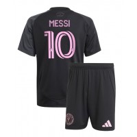 Stroje piłkarskie Inter Miami Lionel Messi #10 Koszulka Wyjazdowej dla dzieci 2025-26 Krótki Rękaw (+ szorty)